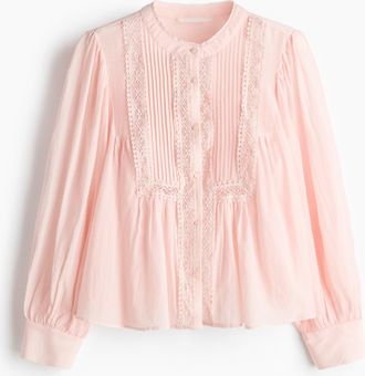H&M Bluse mit Biesen - Orange