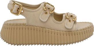 Chlo&eacute; Beigenama Wedge Sandals
