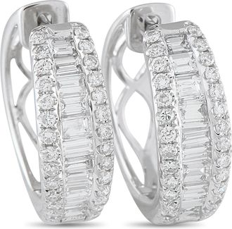 Luxury Bazaar 18K White Gold 1.65ct Diamond Earrings AER-20566