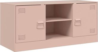 Berkfield Home TV Cabinet Pink 99x39x44 cm Steel | Size: 99 x 39 x 44 cm