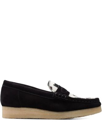 Clarks Mocassini Wallabee Cow Print Hairon - Nero