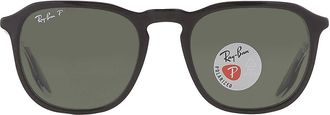 Ray-Ban Polarized Green Square Unisex Sunglasses RB2203 919/58 52