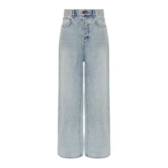 Balenciaga Wide-Leg Jeans - Dames - Jeans - Blauw - Maat: W26 Katoen