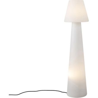 QAZQA Qazqa Moderno L&aacute;mpara De Pie Inteligente Para Exterior Blanca Con Led A60 Ip44 - Katrijn Pl&aacute;stico Redonda Adecuado Para Led Max. 2 X 8.5 Watt