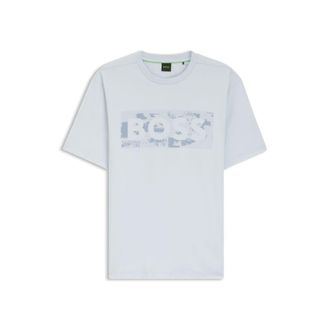BOSS Logo-artwork T-shirt in stretch cotton