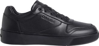 Calvin Klein Zwarte Sneakers met Veters - Heren - Sneakers - Zwart - 44 EU - Leer - Schoenen