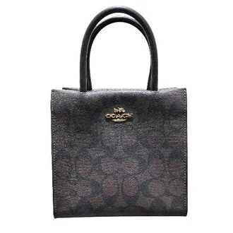 Coach Mini Carry Signature Canvas Leather Crossbody Bag