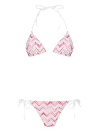 Missoni zigzag-pattern bikini - women - Polyamide/Rayon/Spandex/Elastane/Polyamide/Spandex/Elastane - 46 - White