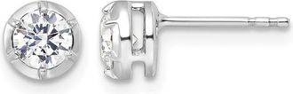 Diamond2Deal 14k White Gold 5/8 ct Lab Grown Diamond Solitaire Stud Earrings VS Clarity, D-E Color