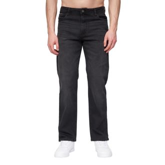 Henleys Heren Breeze Rechte Jeans (Zwart wassen)