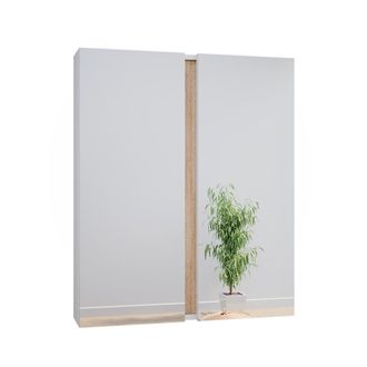 Vicco Armario Con Espejo Para Ba&ntilde;o Gloria, Blanco, 70.4 X 84 Cm Con 2 Puertas