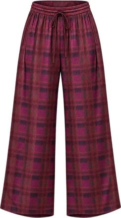 Ermanno Scervino Wijde broek - Dames - Wijde Broeken - Paars - M - Broeken