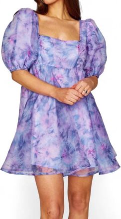 BuddyLove Lyla Puff Sleeve Baby Doll Dress In Ripple