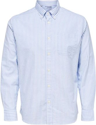 Selected Tijdloos Oxford-hemd - Heren - Overhemden - Blauw - Maat: M Katoen