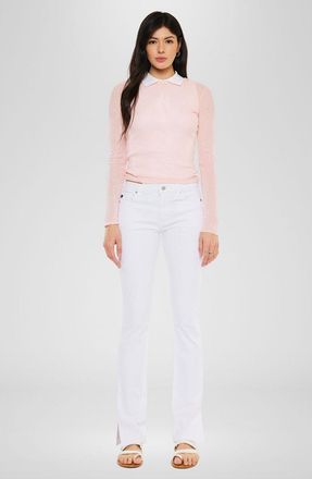 Kancan Mai Mid Rise Y2K Bootcut Jeans in White at Nordstrom, Size 28