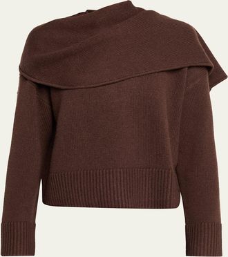 SIMKHAI Elson Cashmere-Blend Scarf Sweater