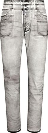 Dsquared2 whiskering-effect mid-rise slim-fit jeans - men - Spandex/Elastane/Cotton/Polyester/Cotton - 46 - Black