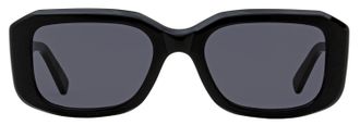 Retro Superfuture Voce Acetate Round-Rectangular Sunglasses - Black