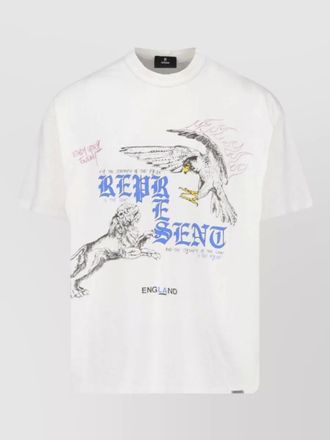 Represent graphic crew neck t-shirt short sleeves