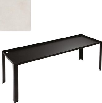 Abert Black Domino riser set with stoneware 20x60xH20