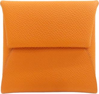 Herm&egrave;s Orange Epsom Leather Coin Purse/Coin Case (Pre-Owned)