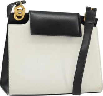 Celine Pre-owned Vintage Schoudertas - Dames - Vintage Schoudertas - Wit - ONE Size - Leer - Vintage