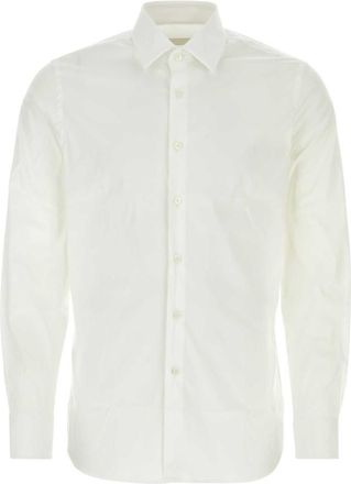 Prada White stretch poplin shirt