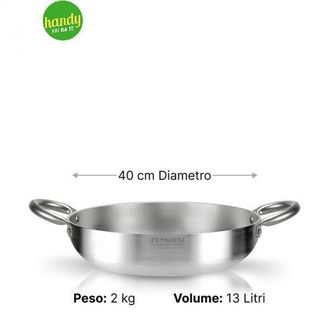 Pensofal Tegame Alto 2 Man Inox Academy Chef 40cm