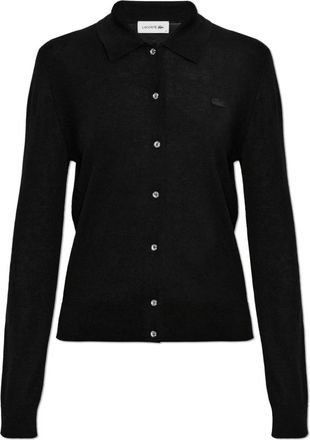 Lacoste Cardigan con logo applicato - - Knitwear - Donna - Nero - M