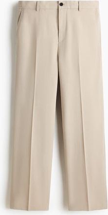 H&M Relaxed Fit Trousers in Beige at Nordstrom, Size Xx-Large
