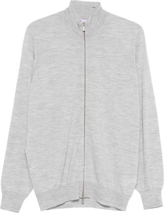 Brunello Cucinelli Cardigan con zip - Grigio
