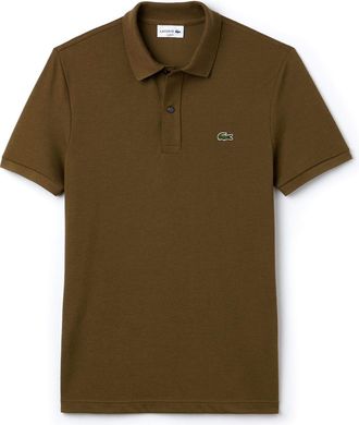 Lacoste Slim Fit Short Sleeve Collared Khaki Mens Polo Shirt PH4012 UXF