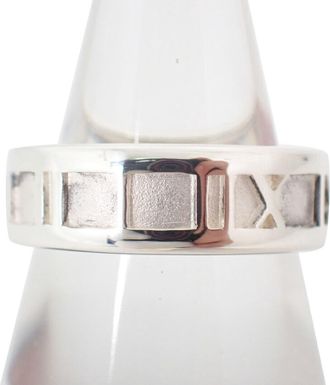 Tiffany & Co. Atlas Sterling Silver 925 Band Ring (Pre-Owned)