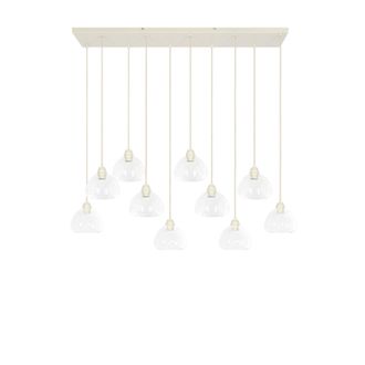 Light & Living L&aacute;mpara Colgante - Bisho - Beige - Vidrio - Gran - Light&living