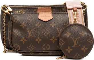 Louis Vuitton Pre-owned Womens Multi Pochette Accessoires - Brown Textile - One Size