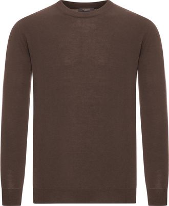 Zanone SLIM FIT CREW NECK SWEATER IN COTTON CREPE - Zanone - Man