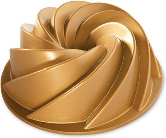 Nordic Ware Cast Aluminum Heritage Bundt Pan, Gold