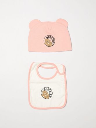 Moschino Set cappellino in cotone e bavaglino Teddy