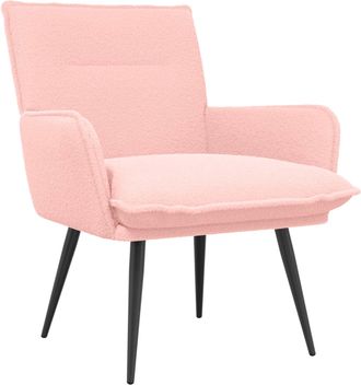 vidaXL Sill&oacute;n Rosa Boucl&eacute; Vidaxl