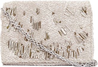 Theyskens Theory Embellished Lurex Appique Fold Clutch