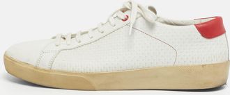 Carolina Herrera White/red Leather Low Top Sneakers