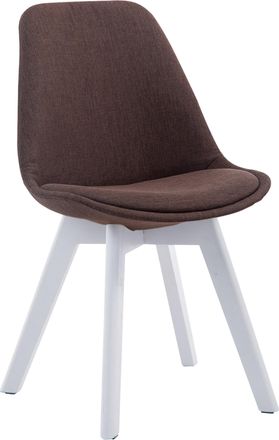 Clp Silla De Comedor Borneo V2 En Tela Marr&oacute;n Blanco