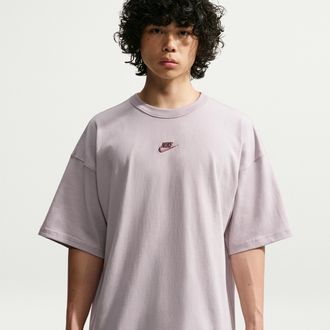 Nike Mens Nike Sportswear Premium Essentials Oversized T-Shirt in Purple | IH1129-022