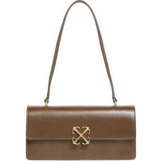 Off-white Jitney Leather East/West Shoulder Bag in Brown at Nordstrom Rack