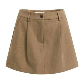 YaYa Minigonna a pantaloncino plissettata - - Shorts - Donna - Marrone - M