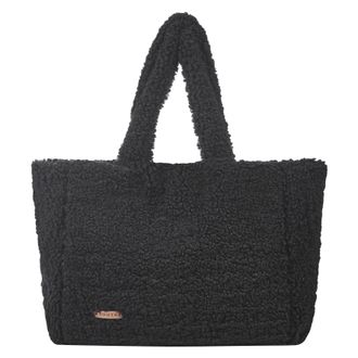 Luhta Schultertasche LUHTA TEDDYTASCHE ORAVISALO, Damen, schwarz, Pl&uuml;sch, Polyester, Taschen Schultertasche, aus Polyester, leichtes Material, sportlicher S