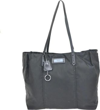 Prada Pre-owned Tote Bags, female, Black, Size: ONE SIZE Pre-owned Tessuto Tote Bag