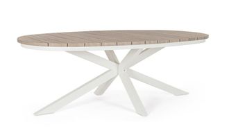 Outdoor Living Mesa de aluminio Off-White 218x115cm