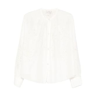 Forte_Forte Blouses, female, White, Size: S Embroidered Shirt
