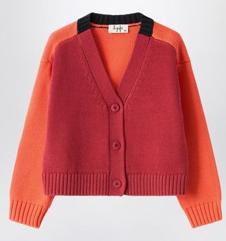 Il Gufo Color-block organic cotton cardigan